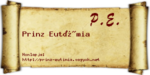 Prinz Eutímia névjegykártya